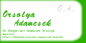 orsolya adamcsek business card